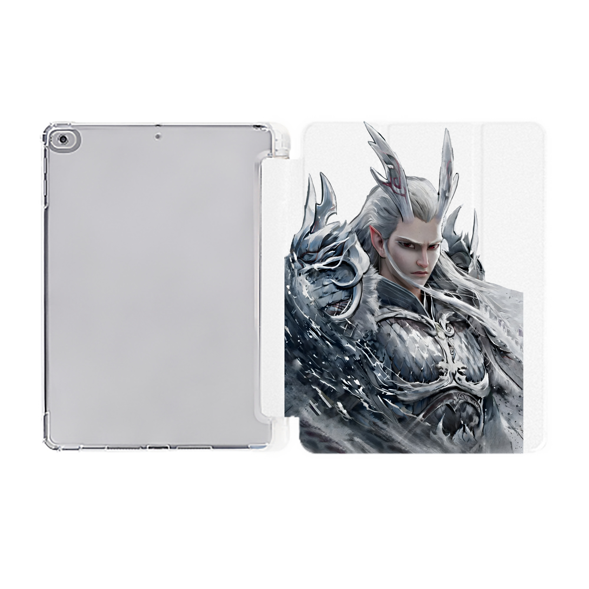 （画像用） Ne Zha 2 ナタ 魔童の大暴れ IPad ケース ペン収納付き 三つ折りスタンド PUレザー×シリコン 対応機種9.5/10.5/10.9インチ